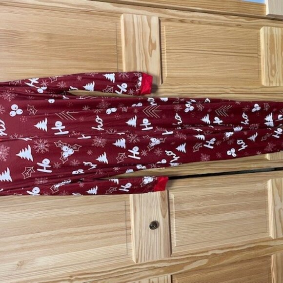 Men Dad Mery Christmas Sets Printed Hooded Zipper Jumpsuit Family Outfit Match - Picture 3 of 5